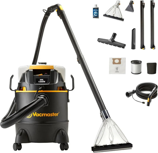 3-in-1 Teppichreinigungsmaschine, Nass-Trockensauger, Waschsauger, Teppich- und Polsterreiniger, Vacmaster