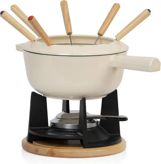 Fondue, Gusseisen, für 6 Personen, Mahlzeit Gusseisen Fondue Set für 6 Personen