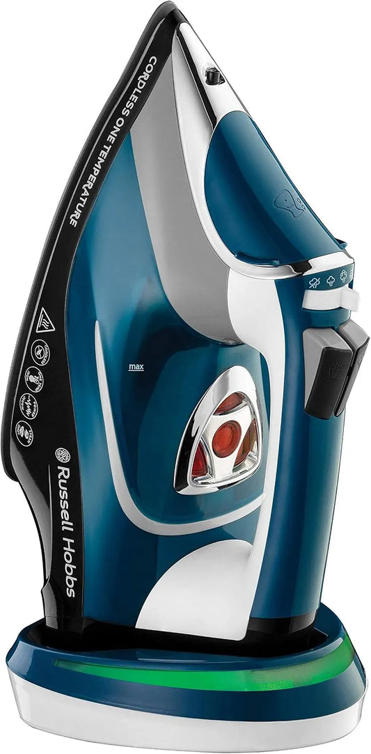 Russell Hobbs Dampfbügeleisen, Basisstation, elektrisches Bügeleisen, 2600 W, 210 g, kabellos