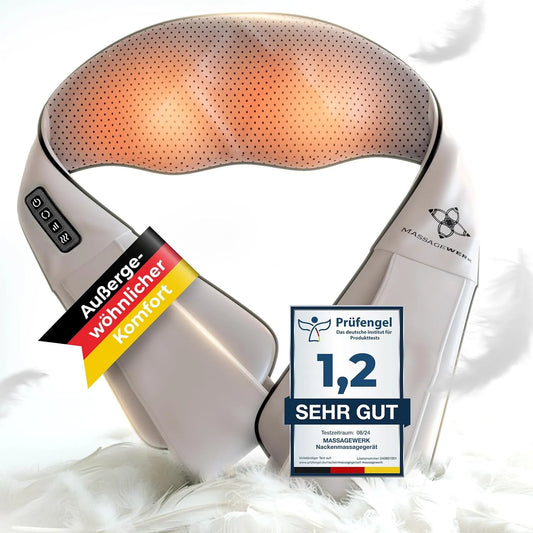 Rückenmassagegerät, Nackenmassagegerät, Massageapparat für Nacken und Rücken, Wärmefunktion