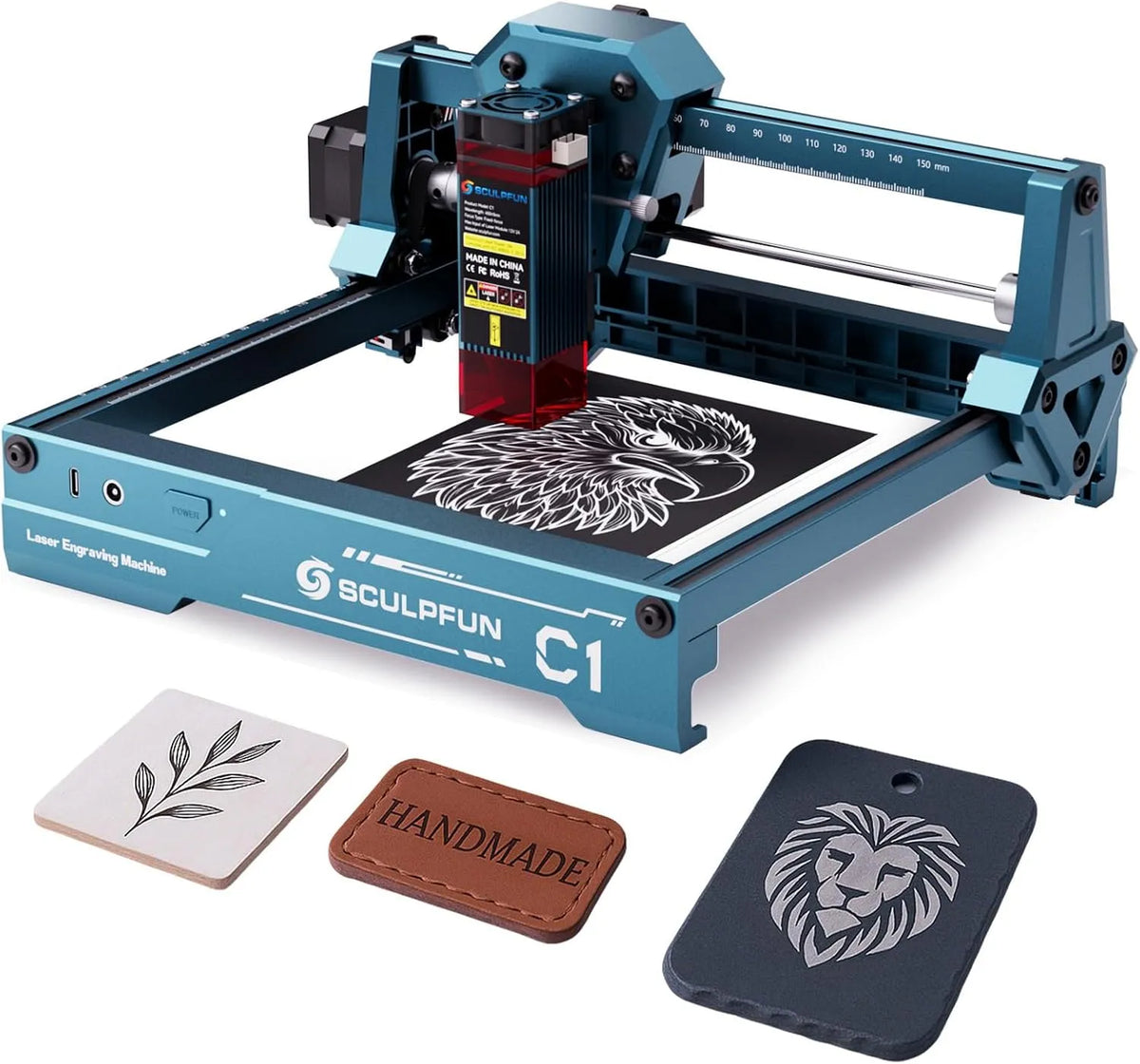 Lasergravur Maschine, Graviermaschine, 3 W, 0,04 mm, Holz, für DIY Holz, SCULPFUN