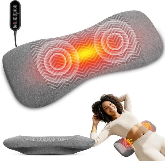 Rückenmassagegerät, Lendenstützkissen, Wärmefunktion, kabellos, für Bürostühle