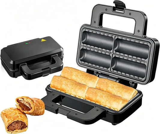 Wurstrollen-Maschine, Frühstücksmaschine, kühler, 800 W, Transportrollen, Antihaftbeschichtung, Wärmefunktion, für die heimische Küche