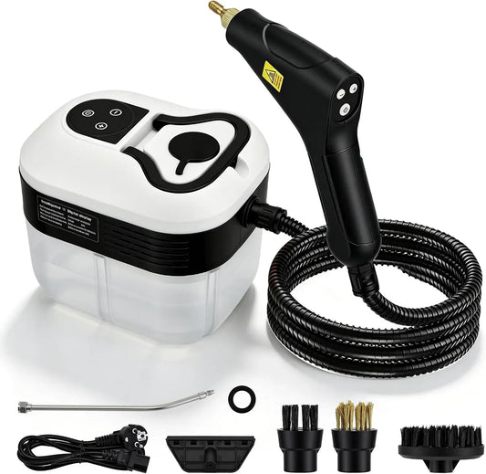 Dampfreiniger, 2500 W, Druckdampf, großer Wassertank, Einsatz auf Böden, in Küche, Auto und an Fenstern, 6-stufig Verstellbar, 4.5 BAR