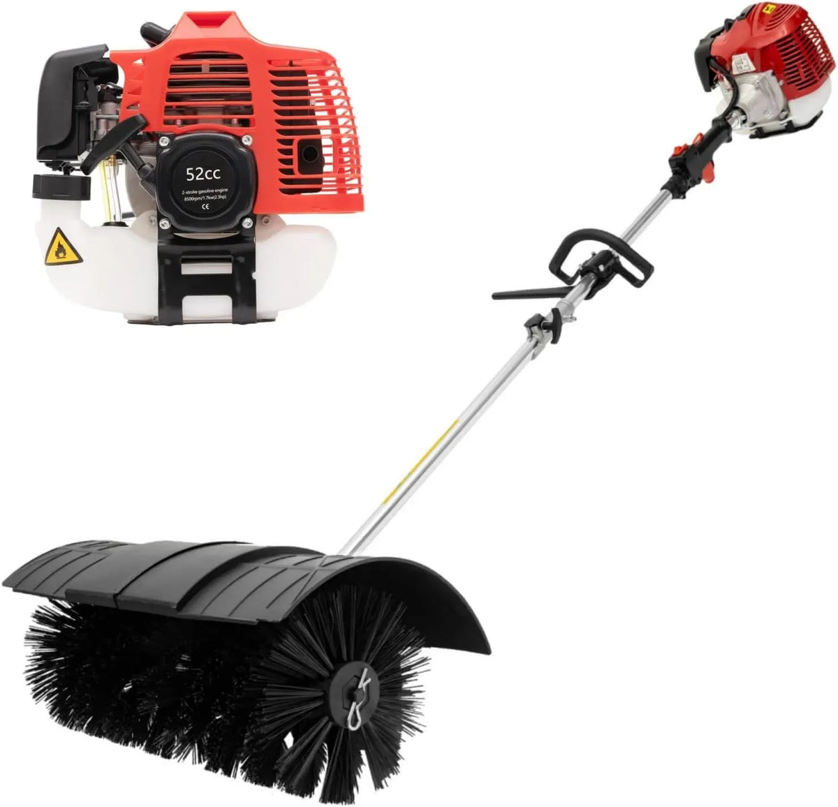 PS 2 52CC Kehrmaschine, Motorbürste, Schneefräse, Schneeräumgerät, Bodenkehrmaschine, für Die Reinigung Von Rasen, 2.3 PS