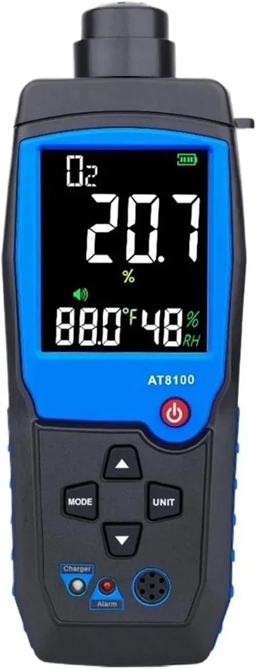 AT8100 Luftqualitätsmessgerät, Detektor, Sensor, LCD-Display, 2 Temperaturzonen