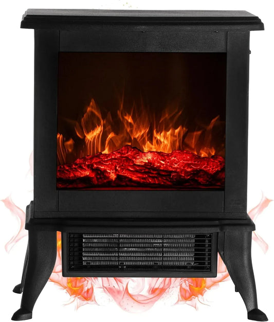Holzscheit-Glutbett, Heizung, Kamin, Ofen, elektrischer Kamin, freistehend, Wärmefunktion