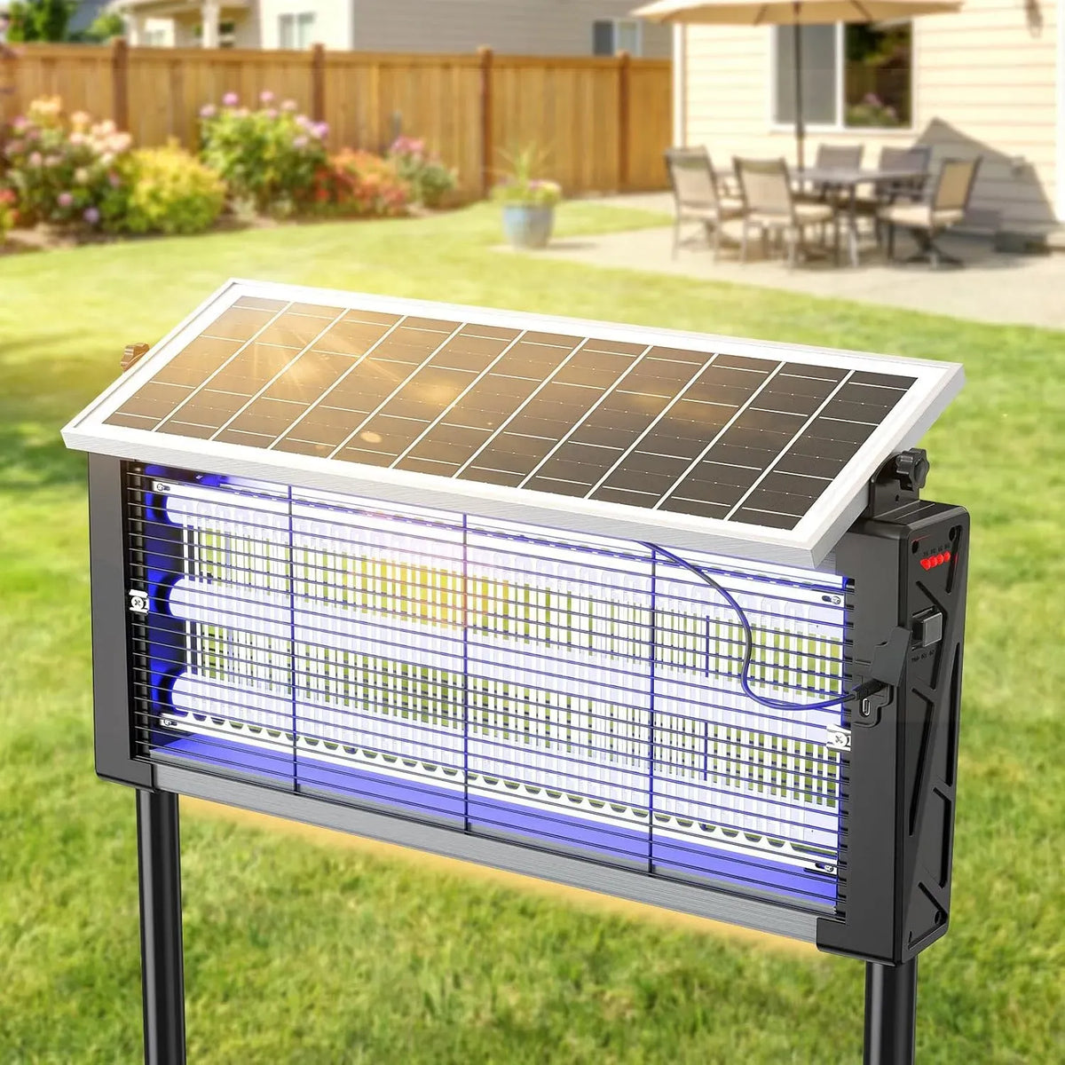 IPX4 Dämmerungssensor, Mückenfalle, Kabel, Akku, 3000 V, 4 m, USB, Camping, kabellos, für Außen, OGERY
