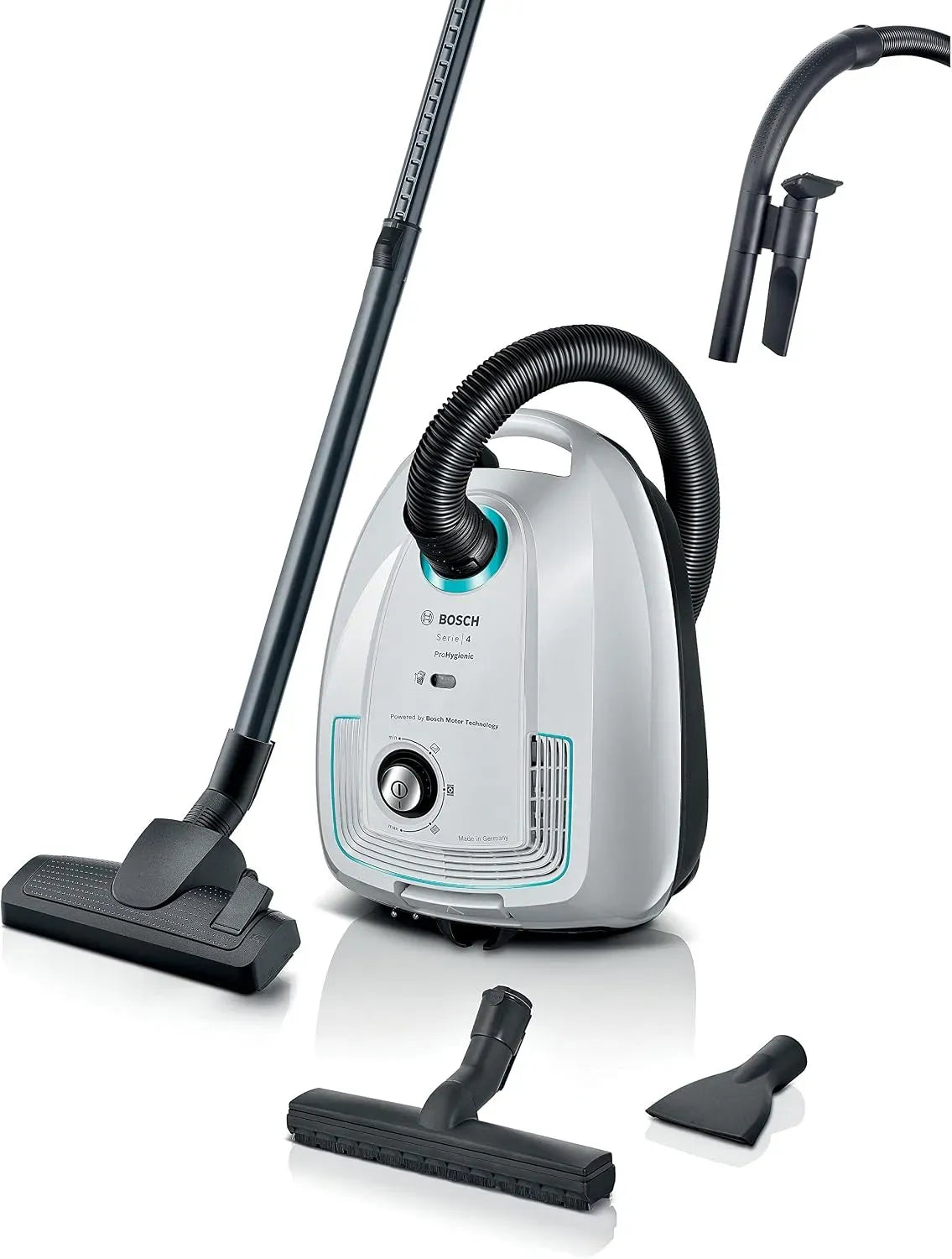 Bosch Serie 4 BGB38HYG1 Staubsauger, Weiß, elektrisches Staubsauggerät