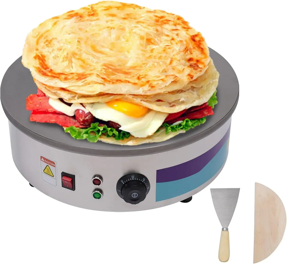 Pfannkuchen Maker, Pancakes Maker, Crepes Maker, Crepesmaker, Crepemaker, 45 cm, 3000 W, Silber