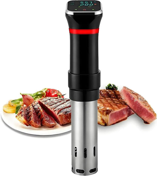 Sous-Vide-Garer, Präzisionsgarer, Sous-vide-Kochgerät, 1100 W, Timer, Thermostat, leise, Edelstahl, Wärmefunktion