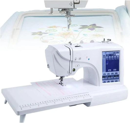 Stickmaschine, Stickautomat, 10,2 x 23,4 cm, Touch-Bedienung, LCD-Display