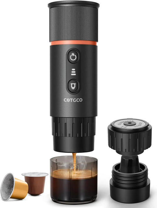 Kaffeemaschine, tragbar, USB, Camping, NS-Kapsel für Auto/Reisen/Camping, 20 Bar, wiederaufladbar mit USB-C