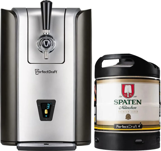 Zapfanlage, 6 L, Pro, Pack PerfectDraft Pro Zapfanlage mit Fass Bier 6L Spaten